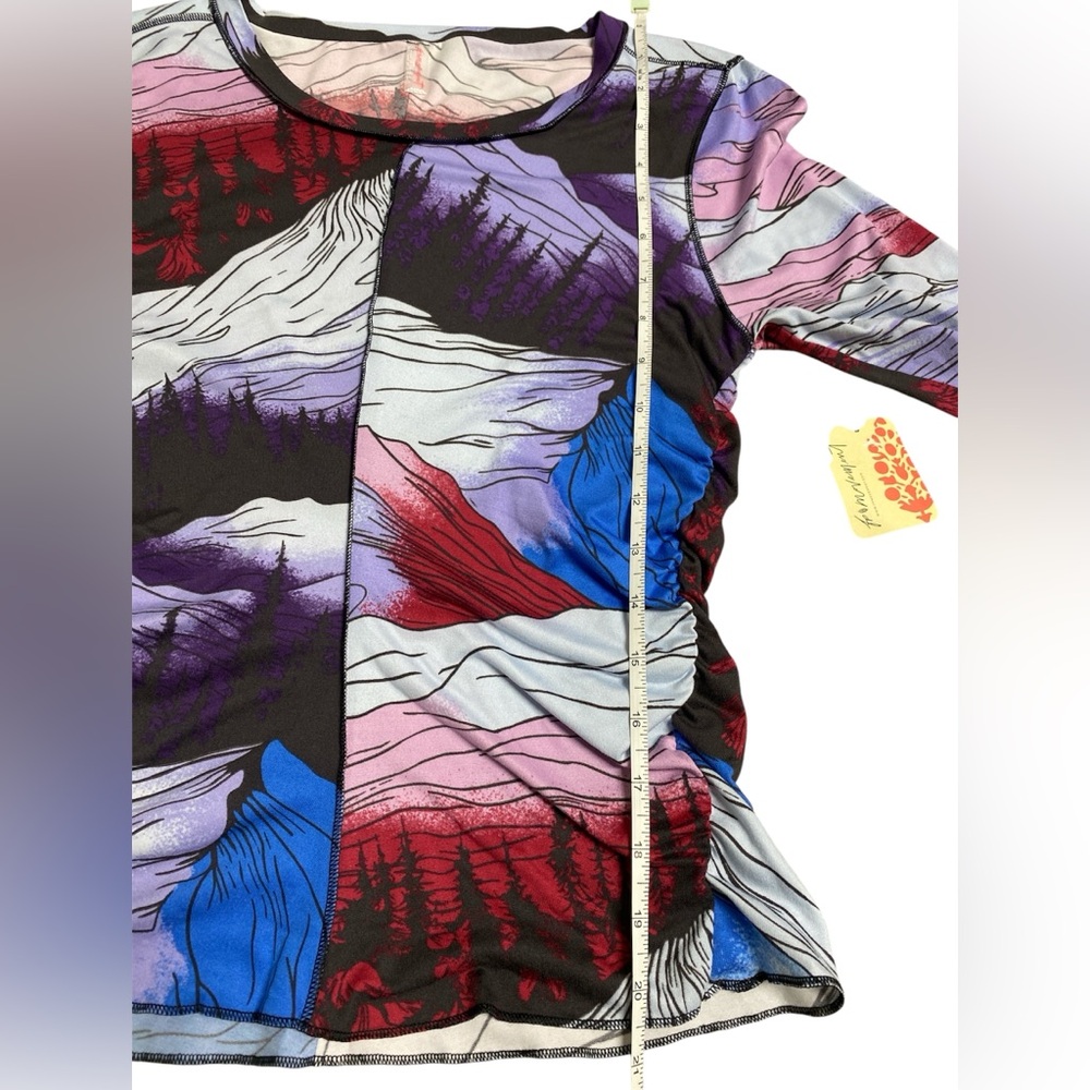 FP Movement by Free People Right On Run Multicolor Graphic Long Sleeve Tee - Picture 6 of 9
